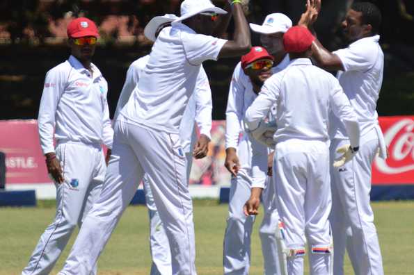 Windies were made to toil hard in the second session as well by Chakabva and Cremer. Windies were made to toil hard in the second session as well by Chakabva and Cremer.
