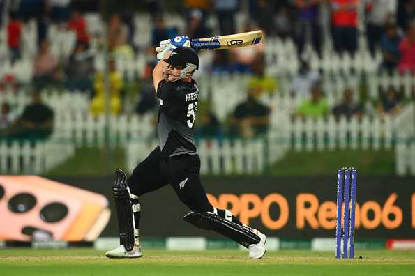 Neesham hit three sixes in his game-changing 11-ball 27. Neesham hit three sixes in his game-changing 11-ball 27.