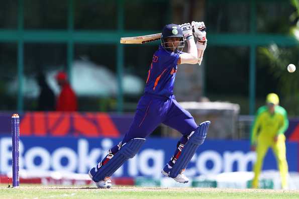 Shaik Rasheed hit a fifty in the final after scoring 94 in the semis against Australia. Shaik Rasheed hit a fifty in the final after scoring 94 in the semis against Australia.