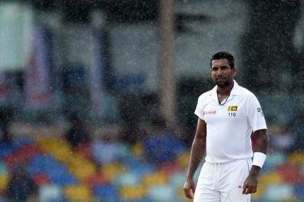 Dhammika Prasad's four for 83 helped Sri Lanka keep Indian innings in check on Day 2. Dhammika Prasad's four for 83 helped Sri Lanka keep Indian innings in check on Day 2.