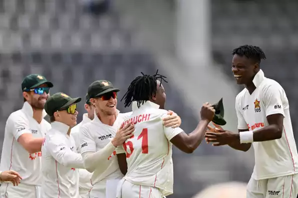Craig Ervine was lavish in his praise of Blessing Muzarabani, who picked up nine wickets in the match Craig Ervine was lavish in his praise of Blessing Muzarabani, who picked up nine wickets in the match