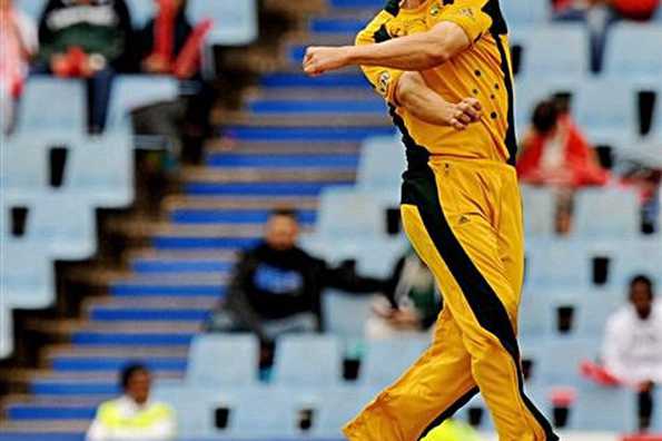 Australia's Mitchell Johnson fields the ball during their ICC Champions Trophy match against Pakistan at the SuperSport Park in Centurion on September 30, 2009. Johnson has bagged the Sir Garfield Sobers Trophy after being named the International Cricket Council (ICC) Cricketer of the Year, it was announced here on Thursday. Australia's Mitchell Johnson fields the ball during their ICC Champions Trophy match against Pakistan at the SuperSport Park in Centurion on September 30, 2009. Johnson has bagged the Sir Garfield Sobers Trophy after being named the International Cricket Council (ICC) Cricketer of the Year, it was announced here on Thursday.