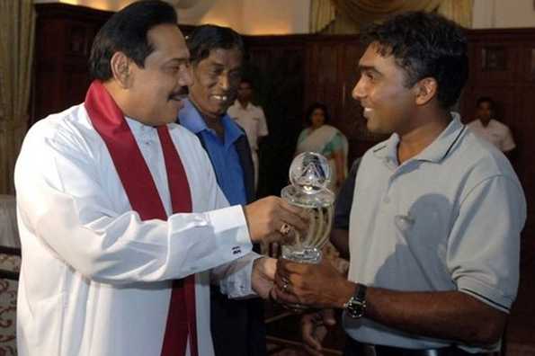 Sri Lankan president Mahinda Rajapakse (left) jointly holds the Asia Cup trophy with Sri Lankan cricket captain Mahela Jayawardene during a ceremony in Colombo on July 9. Top Sri Lankan cricketers want the hastily arranged Test tour of England next year to be cancelled because the dates clash with the lucrative Indian Premier League, a source close to the team told AFP on Thursday. Sri Lankan president Mahinda Rajapakse (left) jointly holds the Asia Cup trophy with Sri Lankan cricket captain Mahela Jayawardene during a ceremony in Colombo on July 9. Top Sri Lankan cricketers want the hastily arranged Test tour of England next year to be cancelled because the dates clash with the lucrative Indian Premier League, a source close to the team told AFP on Thursday.