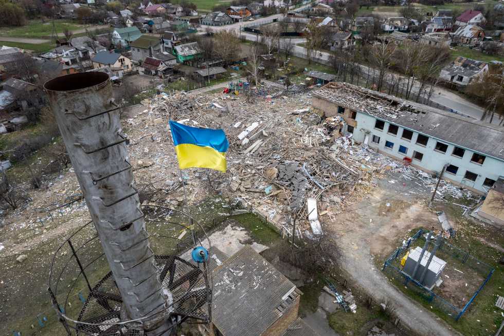 Representative Image: A Ukranian school and its playground struck down in war Representative Image: A Ukranian school and its playground struck down in war