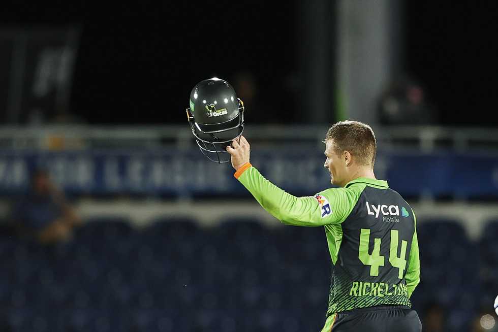A hundred at last for Ryan Rickelton A hundred at last for Ryan Rickelton